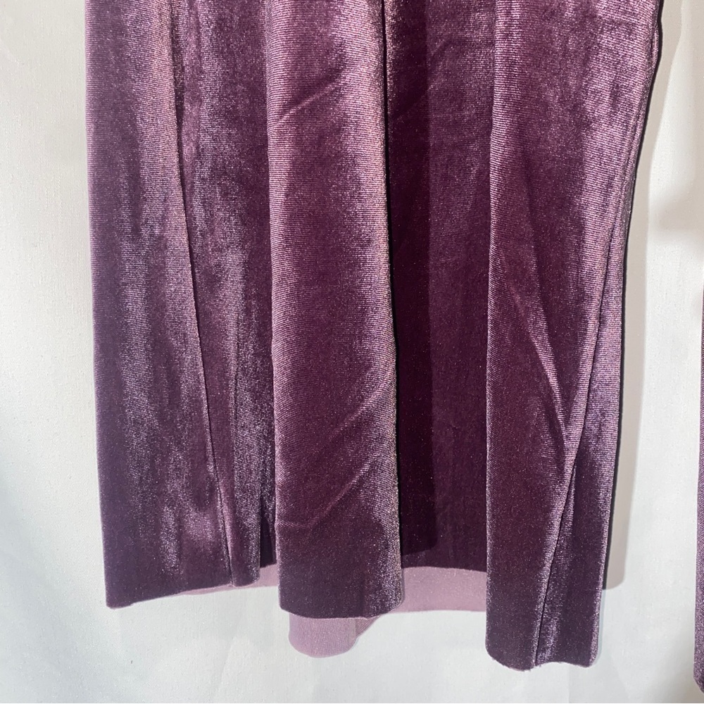 Zenana Velvet Wide Leg Pants Medium - Picture 4 of 7
